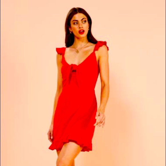 MINKPINK Dresses & Skirts - MINKPINK LAUREL MINI DRESS RED XS